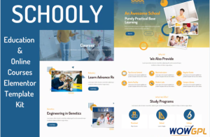 Schooly Education Online Courses Elementor Template Kit
