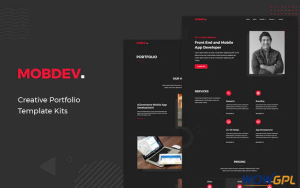 Mobdev Creative Portfolio Resume Elementor Template Kit