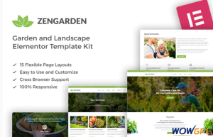 ZenGarden Garden Landscape Elementor Template Kit
