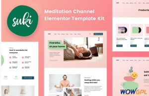 Suki Meditation Channel Elementor Template Kit