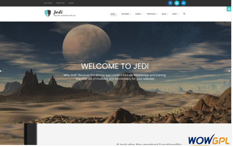 Jedi Multifunctional Joomla Template