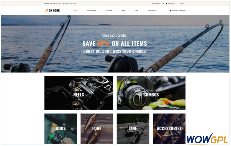 On Hook Fishing Multipage Clean Shopify Theme