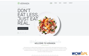 Veranda Cafe and Restaurant Multipage Elegant Joomla Template