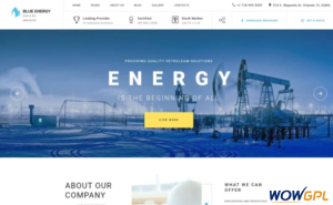 Blue Energy Industrial Company Ready To Use Joomla Template