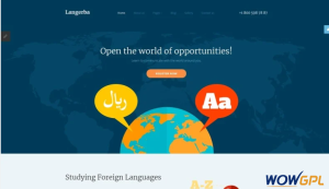 Langerba Language School Joomla Template