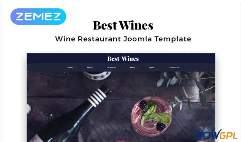 Best Wines Wine Multipage Elegant Joomla Template