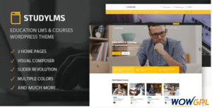 Studylms Education LMS Courses WordPress Theme