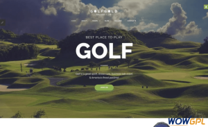 Golf Gold Golfing Club Joomla Template