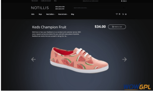 Magento theme called Notillis Shoe Store Responsive