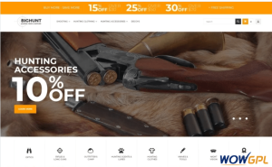 BigHunt Hunting Gear Store Template Magento Theme