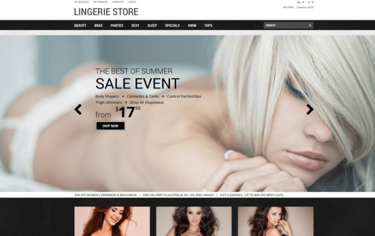 Romantic Lingerie Magento Theme 1 Romantic Lingerie Magento Theme