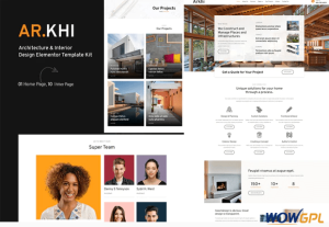 Arkhi Architecture Interior Design Elementor Template Kit
