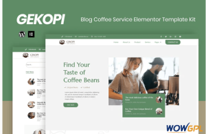 Gekopi Coffee Shop Blog Elementor Template Kit