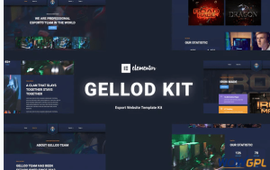 Gellod Esport Gaming Elementor Template Kit