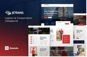 Jetrans – Logistics Transportation Elementor Template Kit