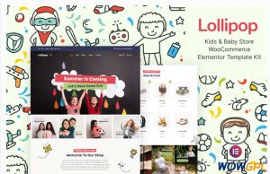 Lollipop – Kids Baby Store WooCommerce Elementor Template Kit