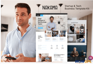 Nakama Startup Tech Business Elementor Template Kit