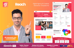 Reach Digital Agency Creative Elementor Template Kit