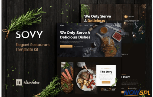 Sovy Restaurant Elementor Template Kit