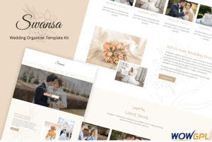 Swansa Wedding Elementor Template Kit