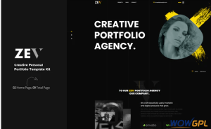 Zev Creative Personal Portfolio Template Kit