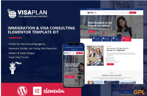 VisaPlan Immigration Visa Consulting Elementor Template Kit