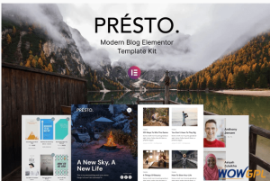 Presto – Modern Blog Elementor Template Kit