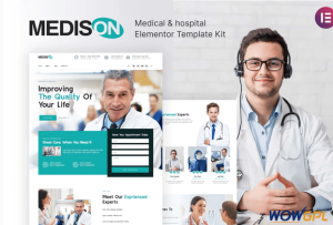 Medison Hospital Healthcare Clinic Elementor Template Kit