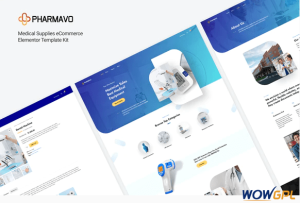 Pharmavo Medical Supplies eCommerce Elementor Template Kit