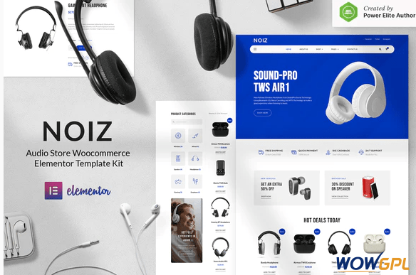 Noiz – Audio Store WooCommerce Elementor Template Kit 1 Noiz – Audio Store WooCommerce Elementor Template Kit