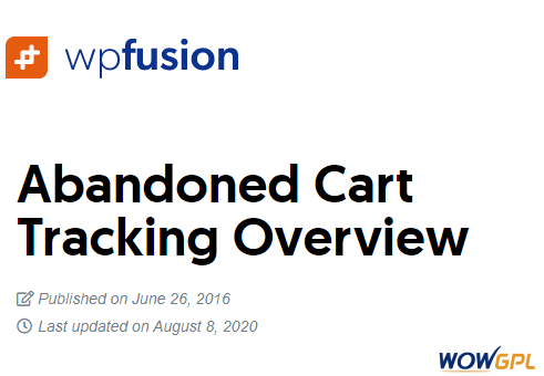 WP Fusion – Abandoned Cart