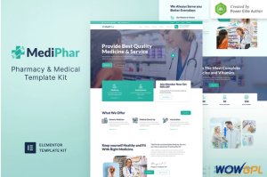 Mediphar – Pharmacy Medical Elementor Template Kit