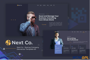 Next Co Startup Company Elementor Template Kit