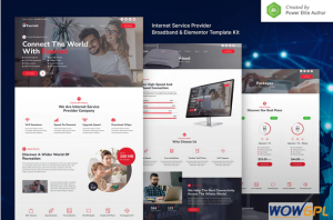 Evernet – Broadband Internet Service Provider Elementor Template Kit