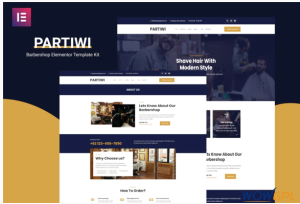 Partiwi Barbershop Elementor Template Kit