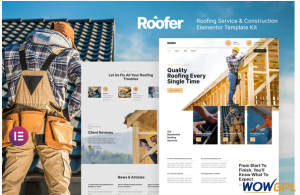 Roofer – Roofing Service Construction Elementor Template Kit