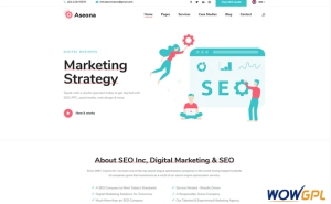 Aseona SEO Digital Marketing Elementor Template Kit