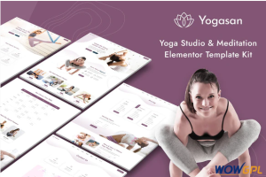 Yogasan Yoga Studio Meditation Elementor Template Kit