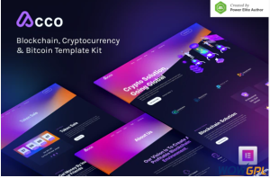 Acco – Blockchain Cryptocurrency Bitcoin Elementor Template Kit