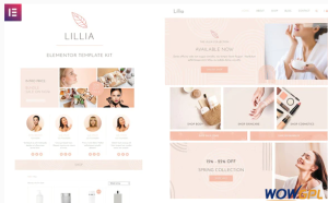 Lillia Beauty Skincare Elementor Template Kit