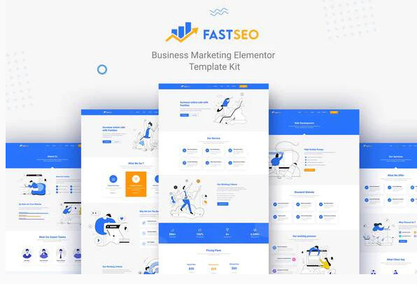 FastSEO - Business Marketing Elementor Template Kit 1 FastSEO Business Marketing Elementor Template Kit