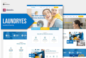 Laundryes Laundry Cleaning Elementor Template Kit