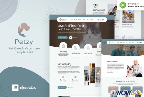 Petzy – Pet Care & Veterinary Elementor Template Kit 1 Petzy – Pet Care Veterinary Elementor Template Kit