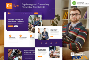 Relive Psychology Counseling Elementor Template Kit