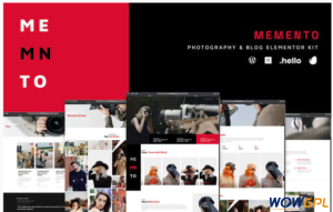 Memento Photography Blog Elementor Template Kit