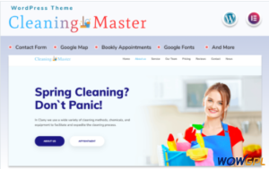 Cleaning Master Landing page WordPress Theme