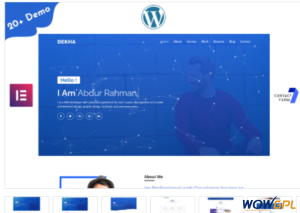 Dekha PortfolioResumeCV One page WordPress Elementor Theme