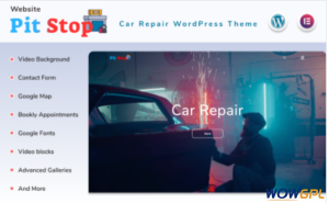 Pit Stop Car Repair Website WordPress Theme