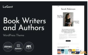 Legend Responsive Book Writers and Authors WordPress Theme