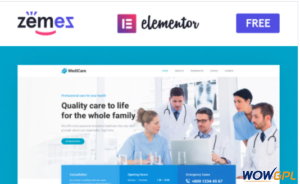 MediCare FREE medical doctor WordPress Theme